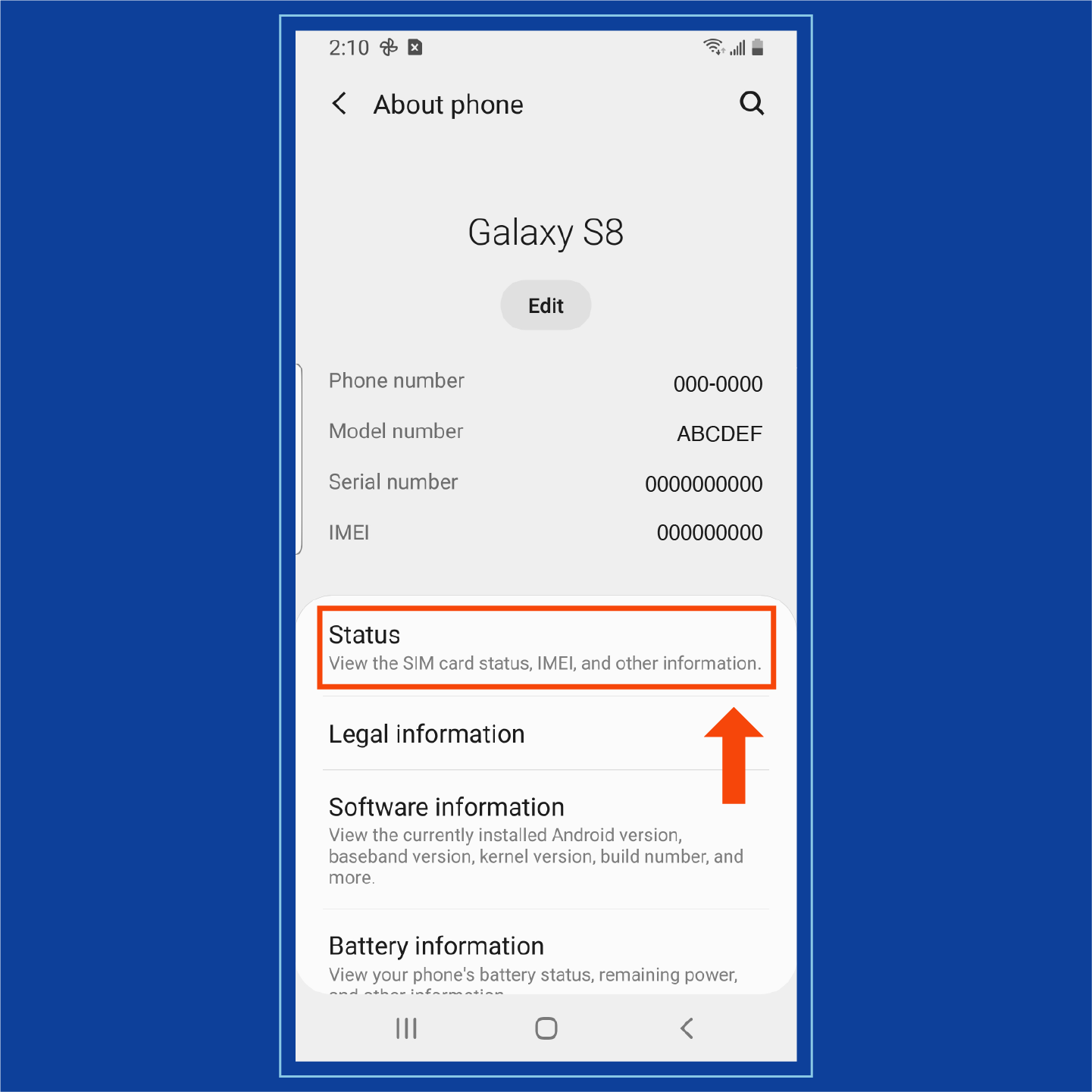 Step 3 to finding your IP address on Android.