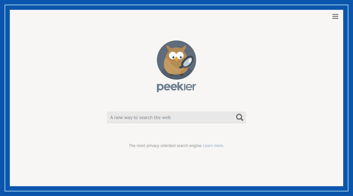 Homepage of Peekier