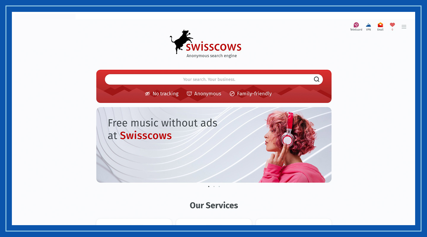 Homepage of Swisscows