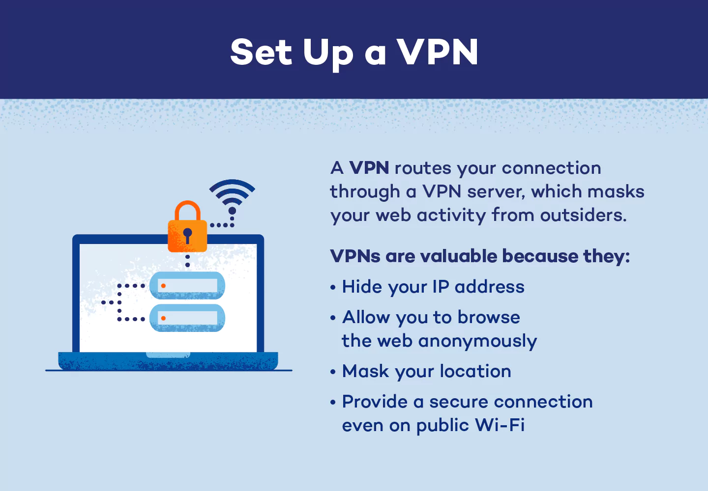 Illustration explaining VPN.