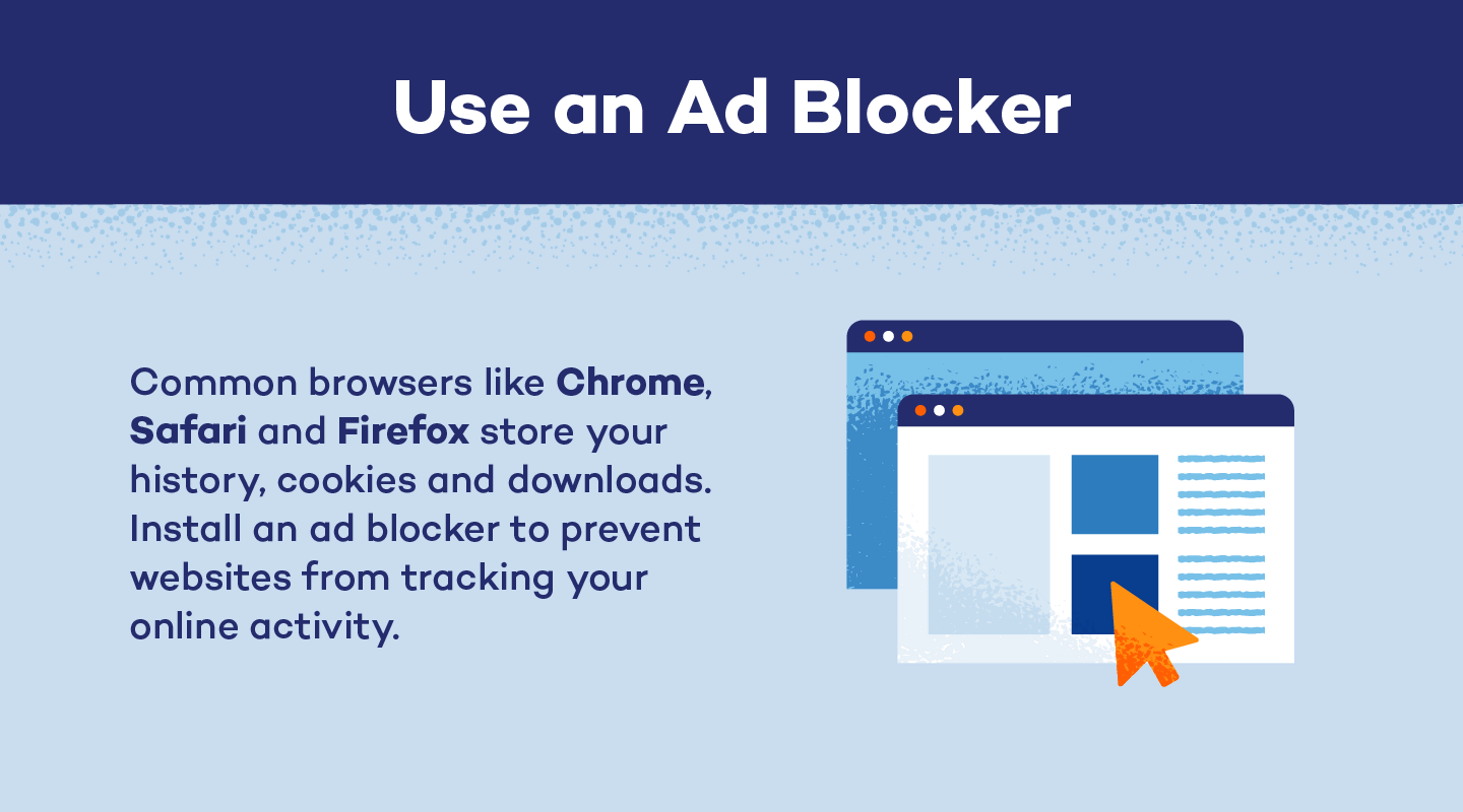 Illustration explaining why to use an ad blocker