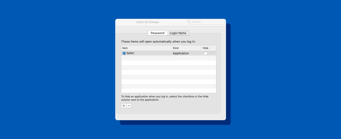 Prevent startup programs on a Mac