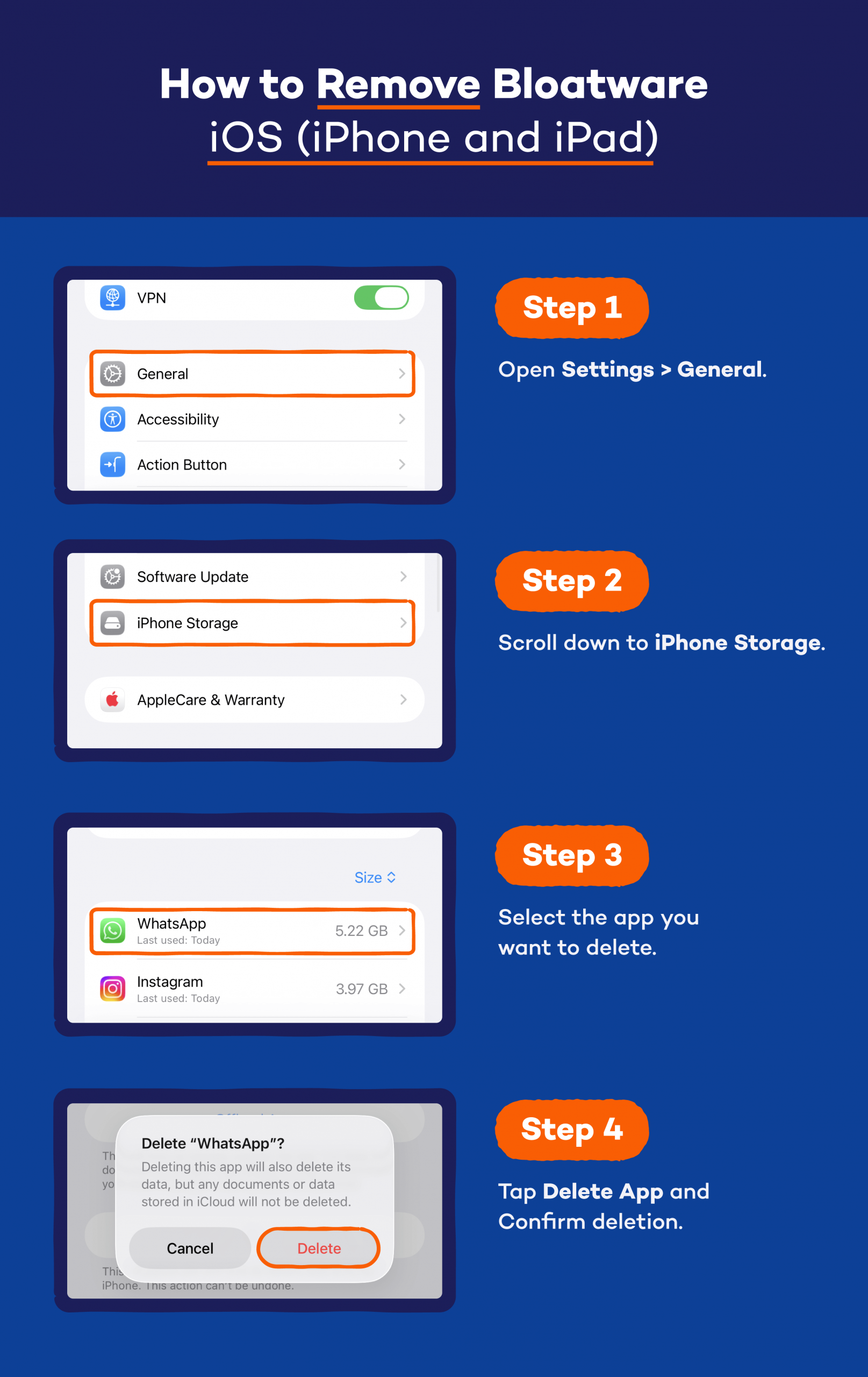 removing bloatware from iPhone