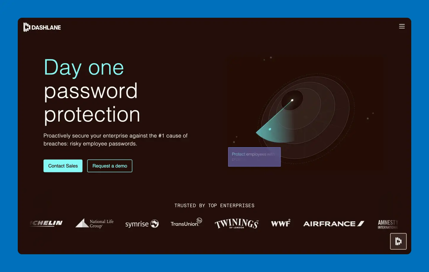 A screenshot of Dashlane’s home page.