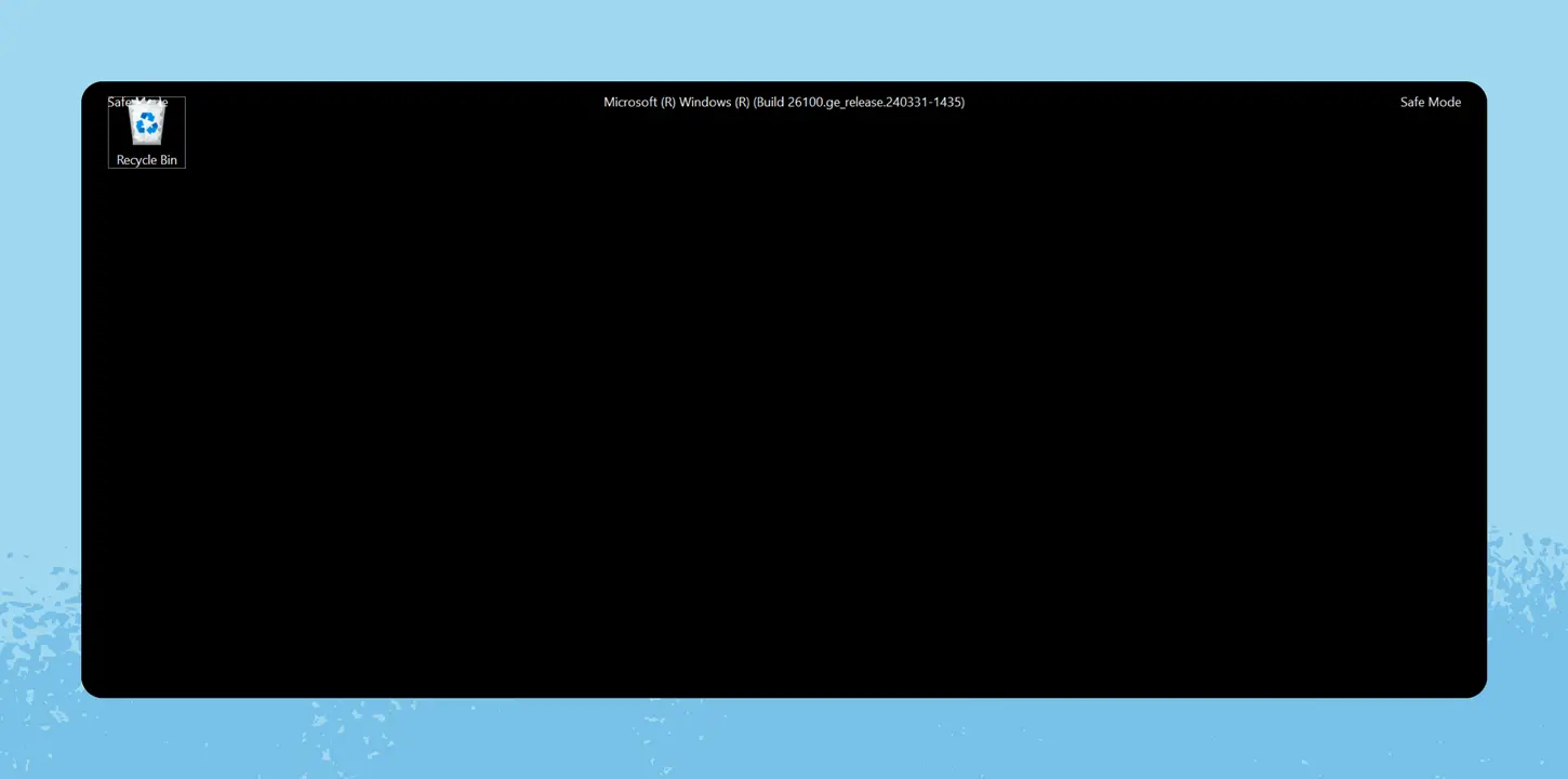 Desktop in Safe Mode.