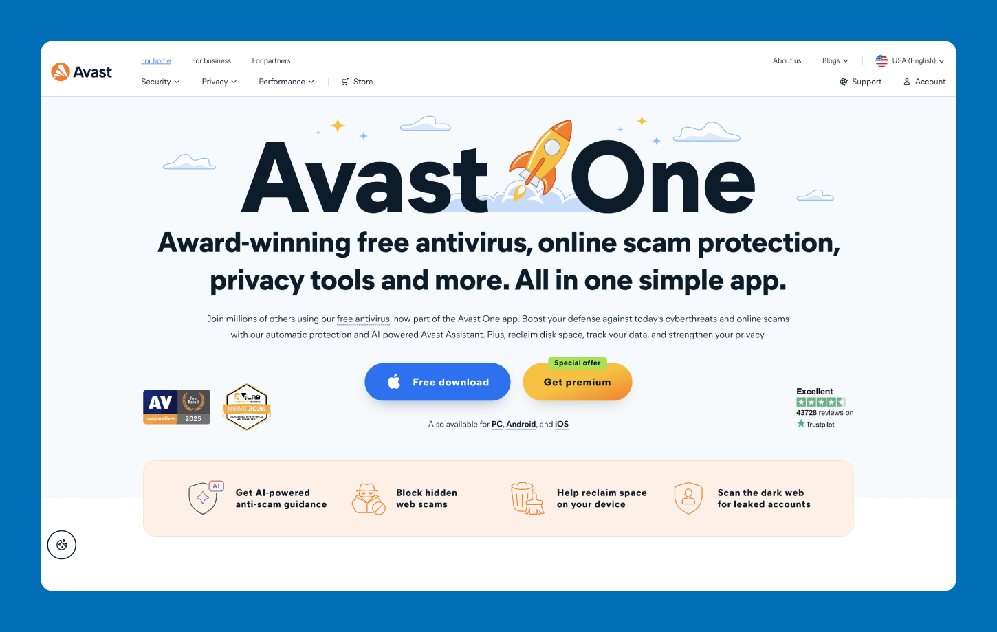 The Avast (Version 18.8 or Older) software.
