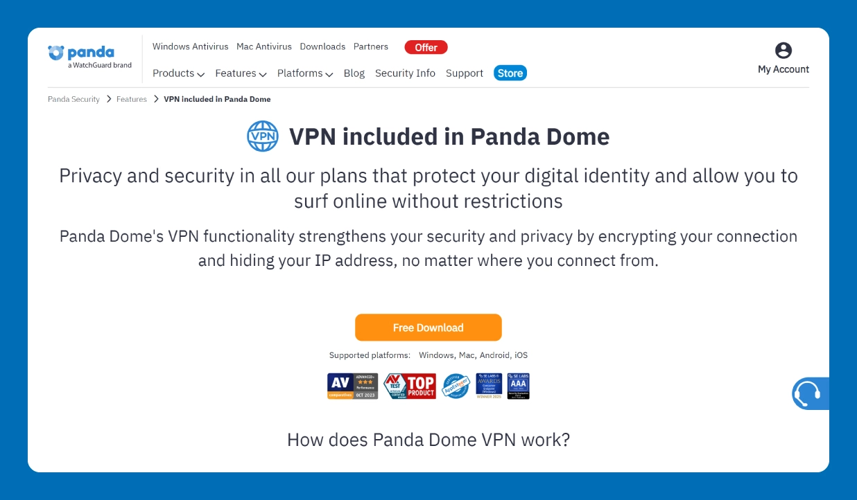 Panda Dome VPN.