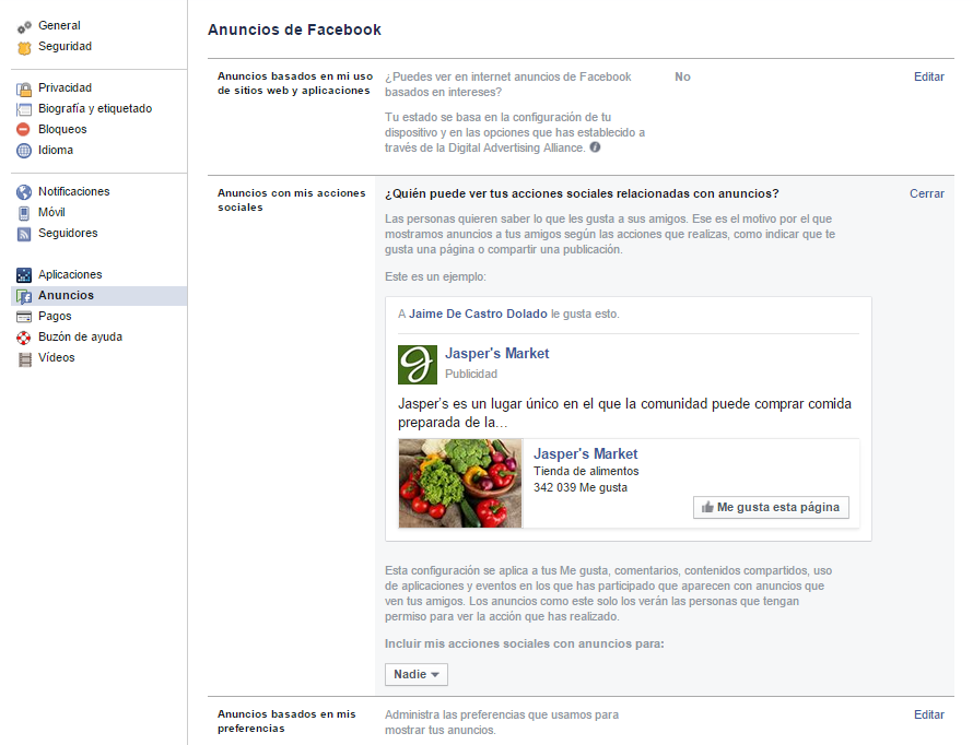 Anuncios Facebook