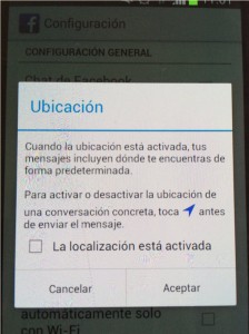 desactivar geolocalización messenger