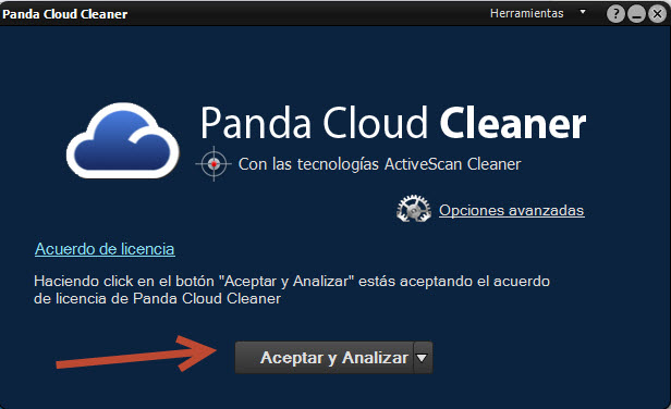 Panda Cloud Cleaner-desinfección gratuita