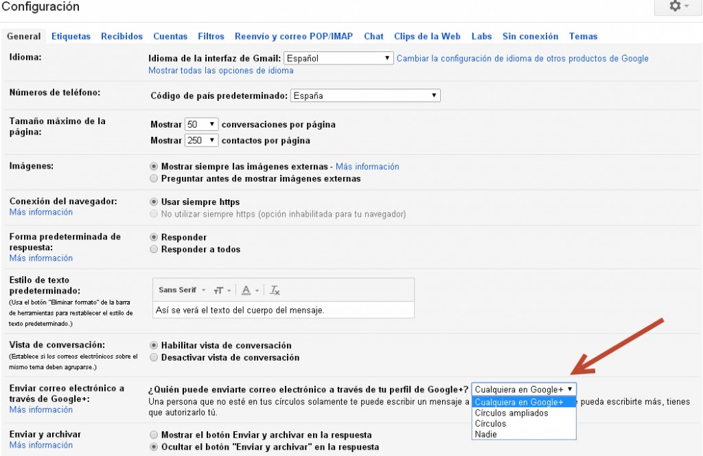 Gmail privacidad