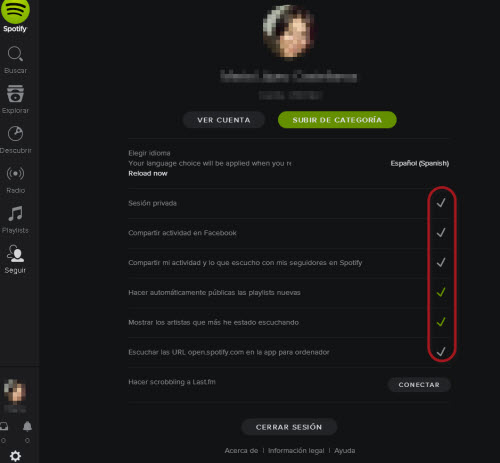 Spotify - Privacidad