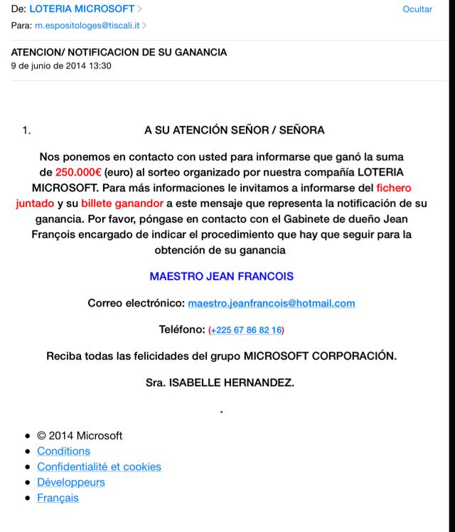 lotería microsoft