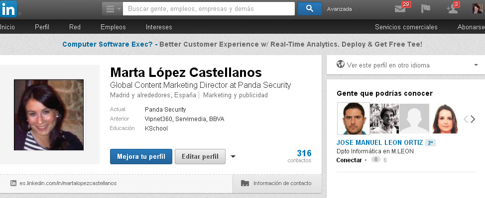 perfil de linkedin