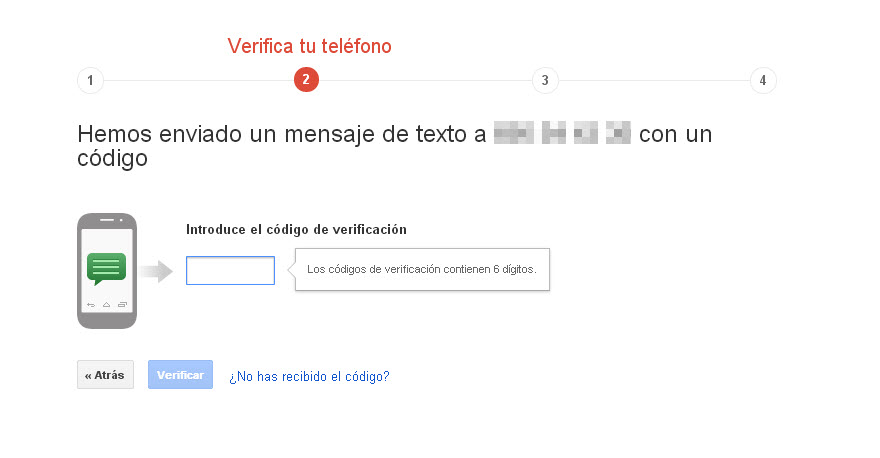 gmail-código-teléfono