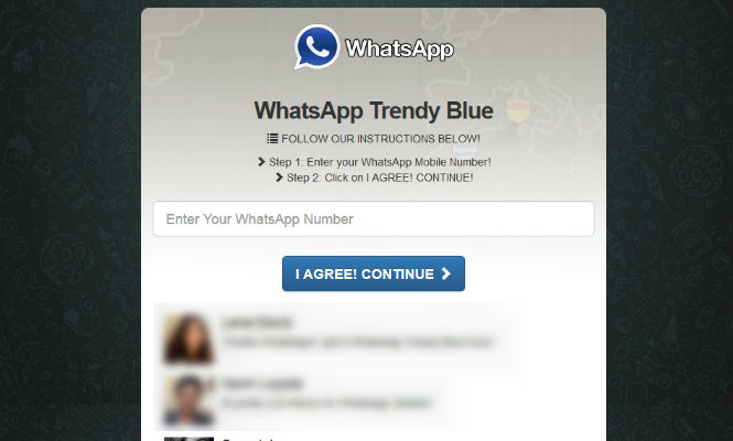 whatsapp azul