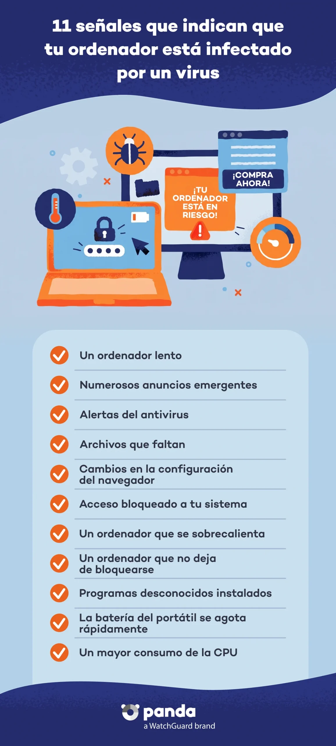11 señales que indican que tu ordenador está infectado por un virus