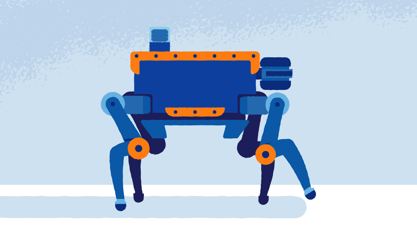 L'image D'un Robot Bouledogue Est Constituée De Machines