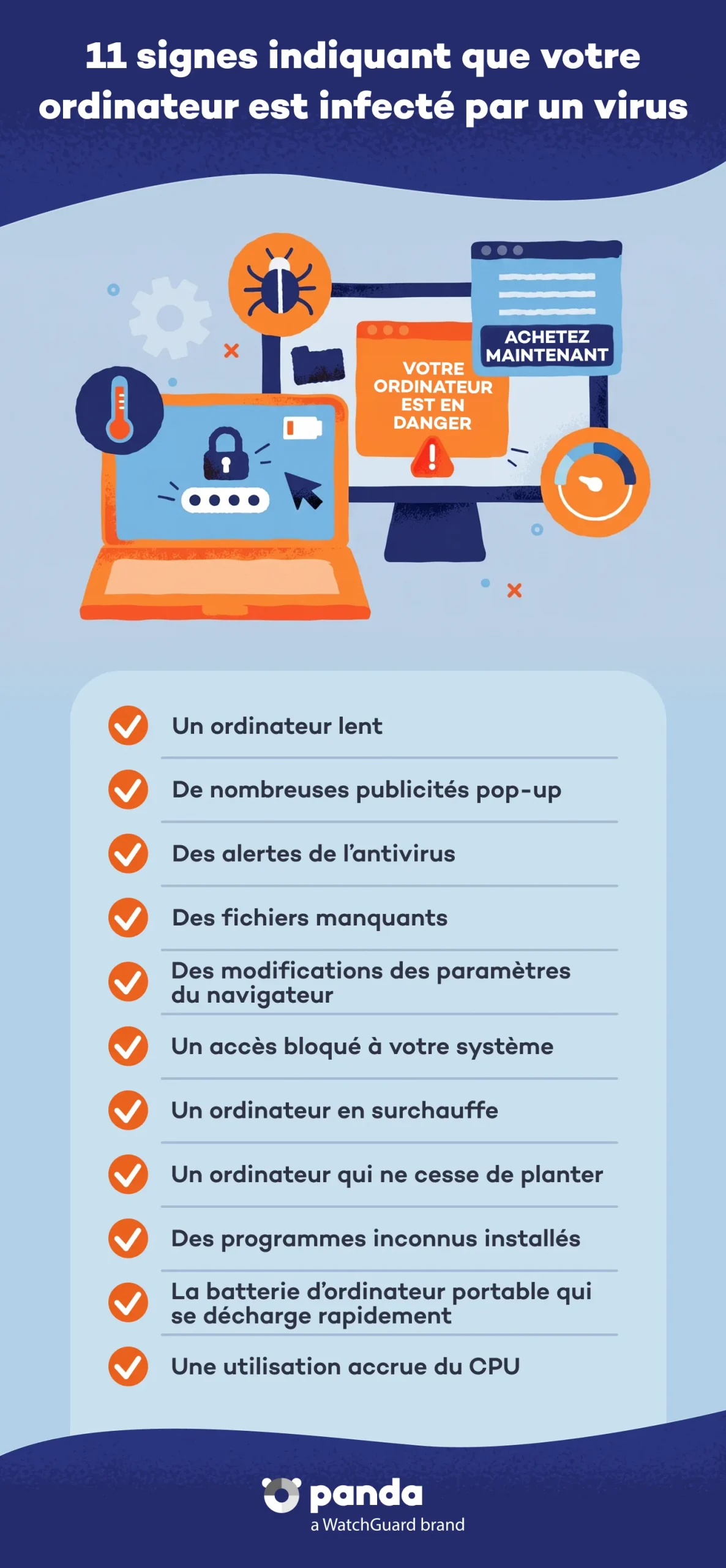 Onze signes indiquant que votre ordinateur est infecté par un virus