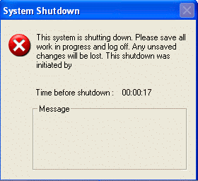 Message displayed by MSNHideOptions.A