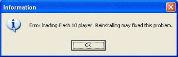 Error message displayed by Trixcu.A