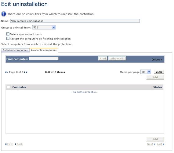 Edit Uninstallation