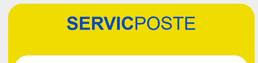 I colori e il font sembrano quelli delle Poste, ma già a prima vista il messaggio è spoglio e contiene errori; manca il logo dell’azienda e il nome è sbagliato: SERVICPOSTE.