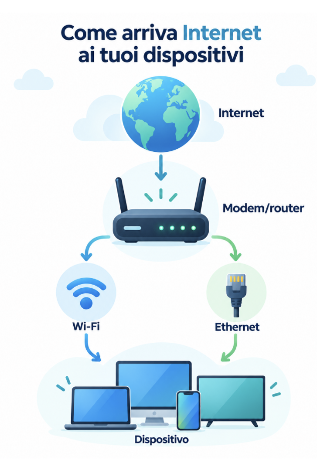 Come arriva Internet ai tuoi dispositivi