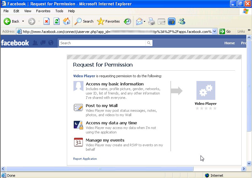 Malicious Application Permission Page Malicious Application Permission Page