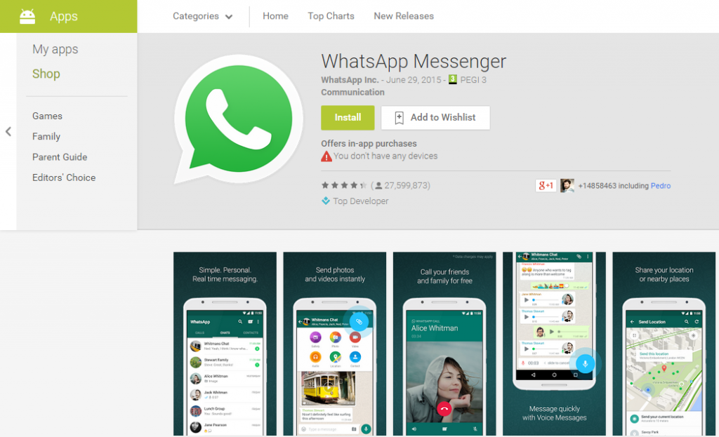 Whatsapp For Android Always Download It From Google Play Panda
