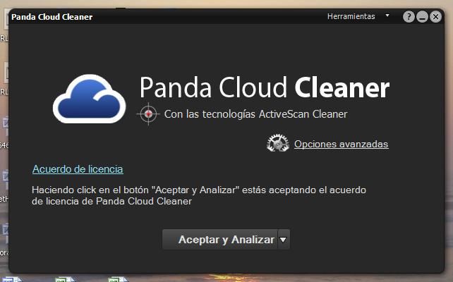 Panda Cloud Cleaner Aceptar