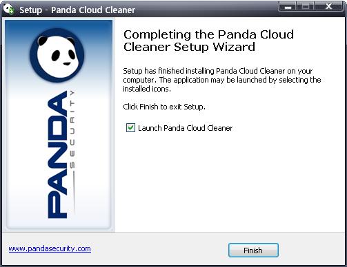 Finalisation de Panda Cloud Cleaner