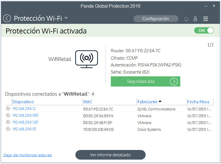 WiFi interfaz