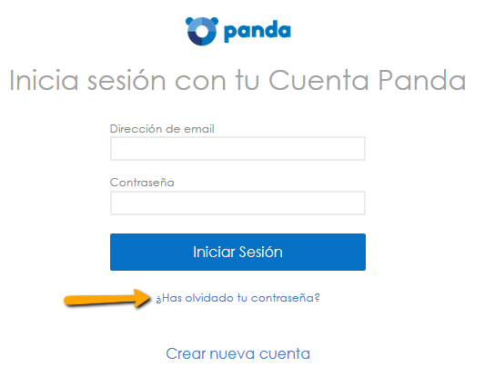 Inicio de sesión en Cuenta Panda