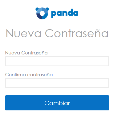 Nueva contraseña en Cuenta Panda
