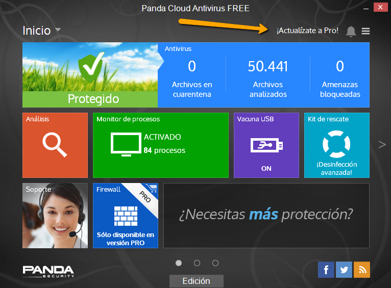 Cloud AV actualizar a Pro