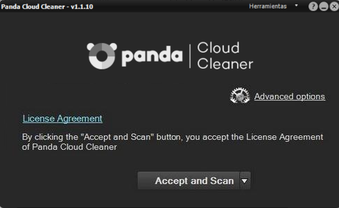 Panda Cloud Cleaner accept and scan