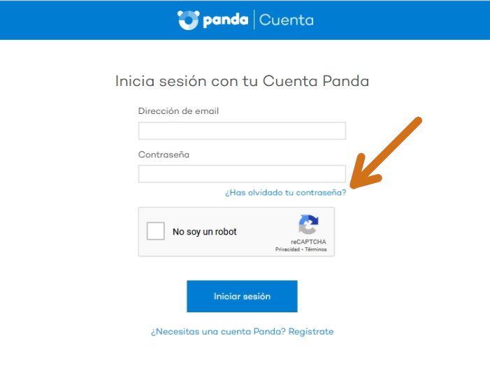 Inicio de sesión en Cuenta Panda