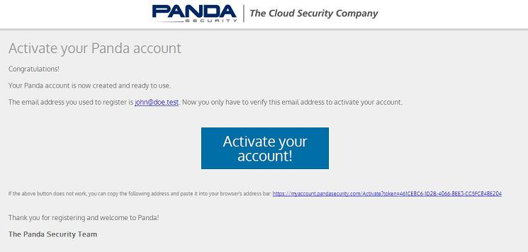 Mail Activate Panda Account