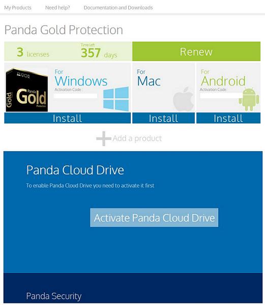 Activate Panda Cloud Drive