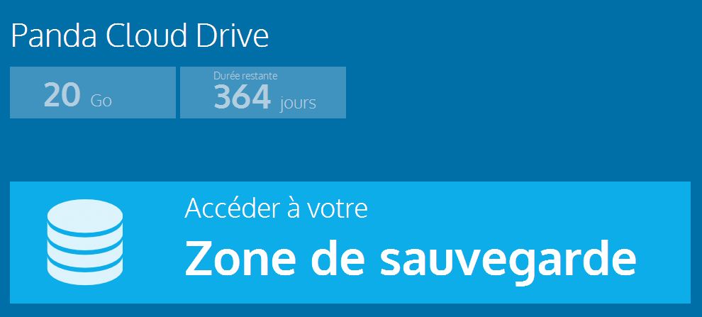 Espace de sauvegarde de Panda Cloud Drive